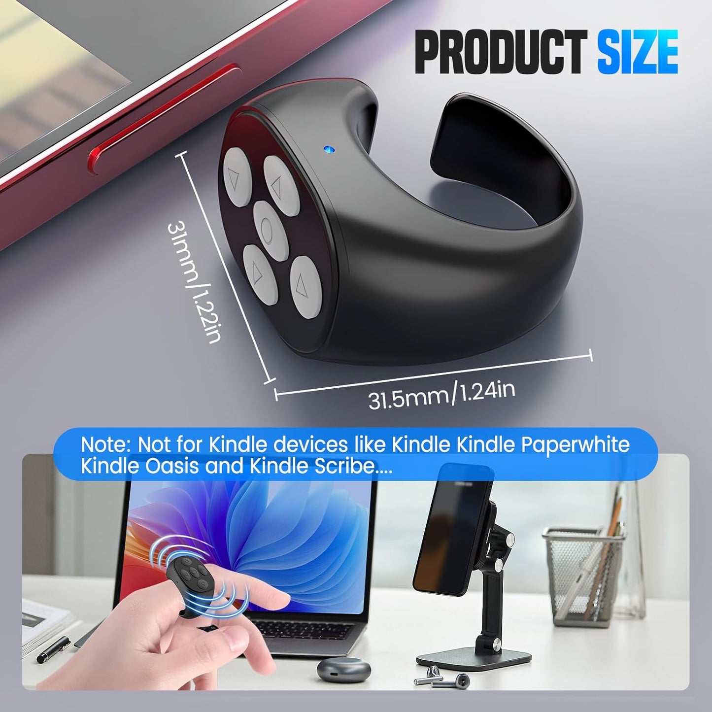 Remote Control for iPhone and Android phones (Smart Ring)