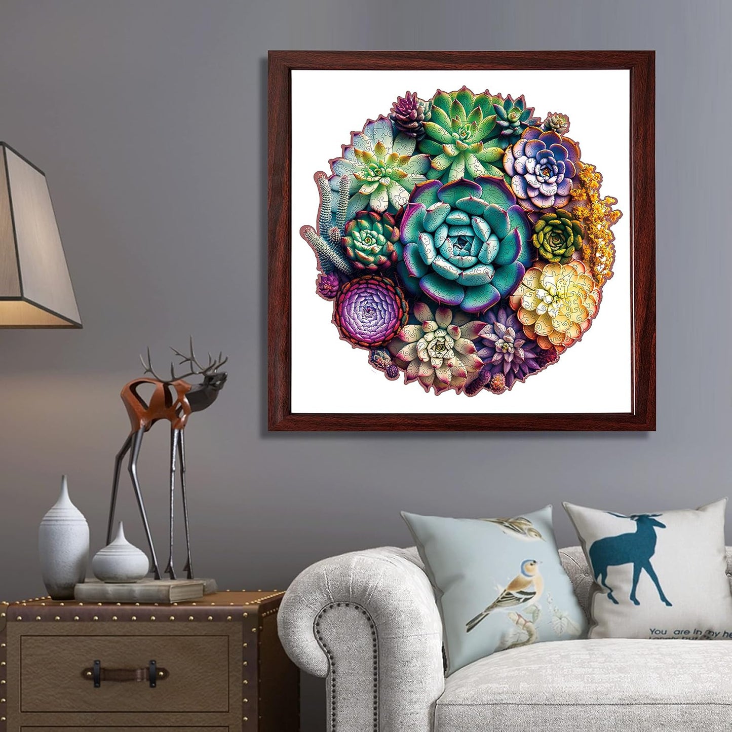 Mandala Succulent Wooden Jigsaw Puzzle - 200 PCs