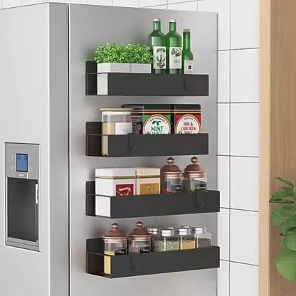 4 Pack Magnetic Spice Rack Organizer for Refrigerator and Oven